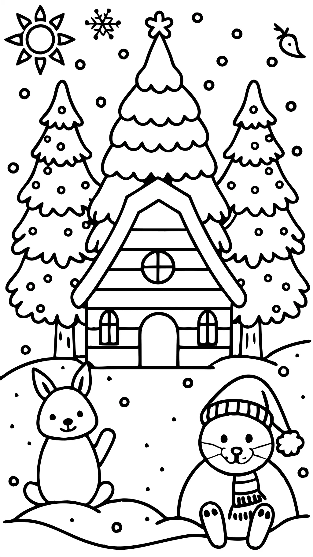 snow coloring page